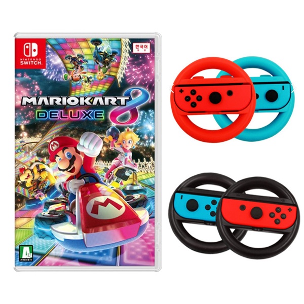 [닌텐도] SWITCH 마리오카트8 디럭스 한글판 + 전용 휠 2P