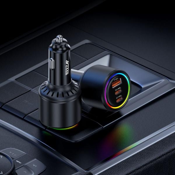 [비잽] 175W 3포트 PD3.1 PPS QC5.0 초고속 차량용충전기 케이블 포함 [BZCCA175]